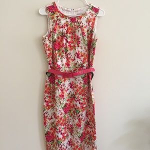 Karin Stevens Floral Belted Summer Dress
